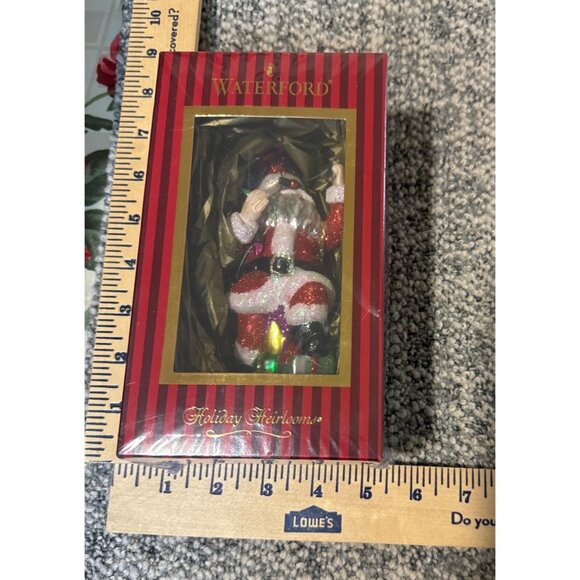 Waterford Santa Ornament Holiday Heirlooms New In Box 6" Trim The Tree - Picture 5 of 5
